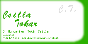 csilla tokar business card